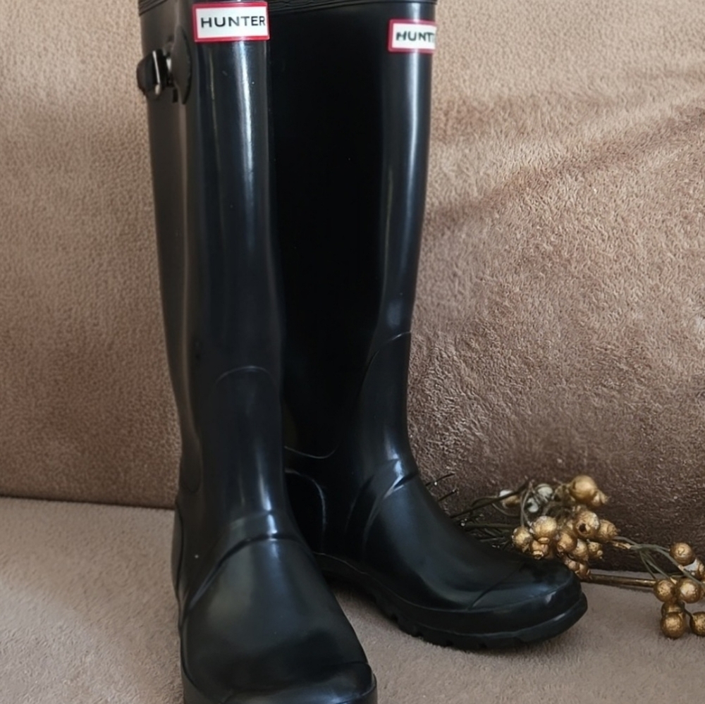 C Hunter | Original Tall Gloss Rain Rubber Boots  37 EU (UK 4 B) - Picture 7 of 14